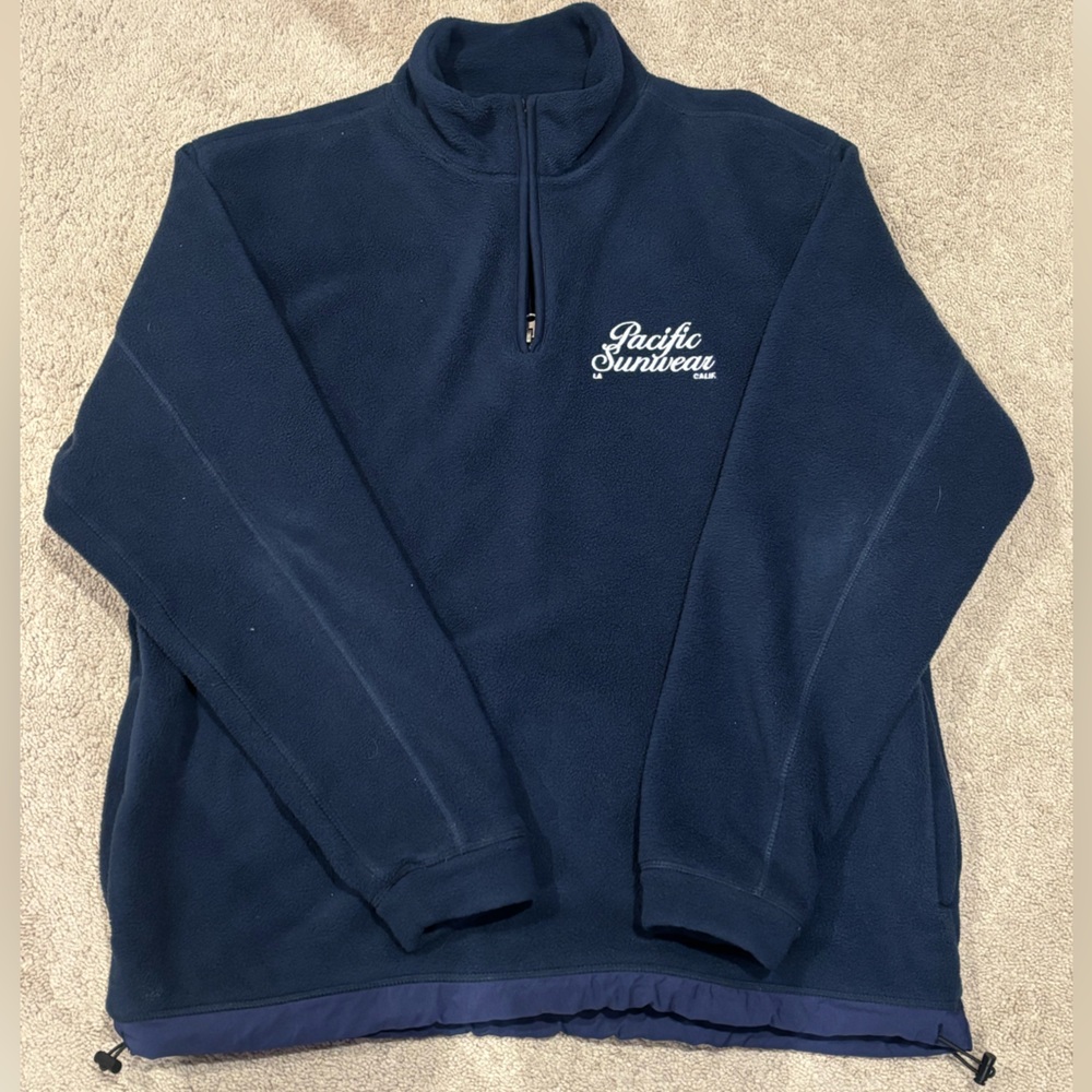 PacSun Dark Blue Zip-Up Sweater